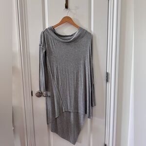 Free People Asymetrical Sweater Gray Size Small